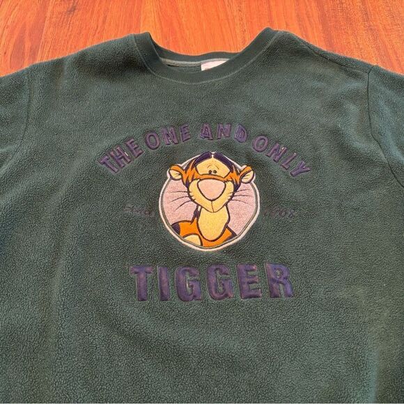 Disney Store Winnie the Pooh Tigger green fleece sweatshirt - Picture 2 of 8